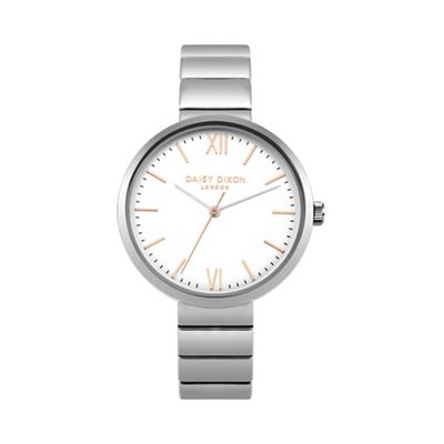 Ladies silver tone bracelet watch dd033sm